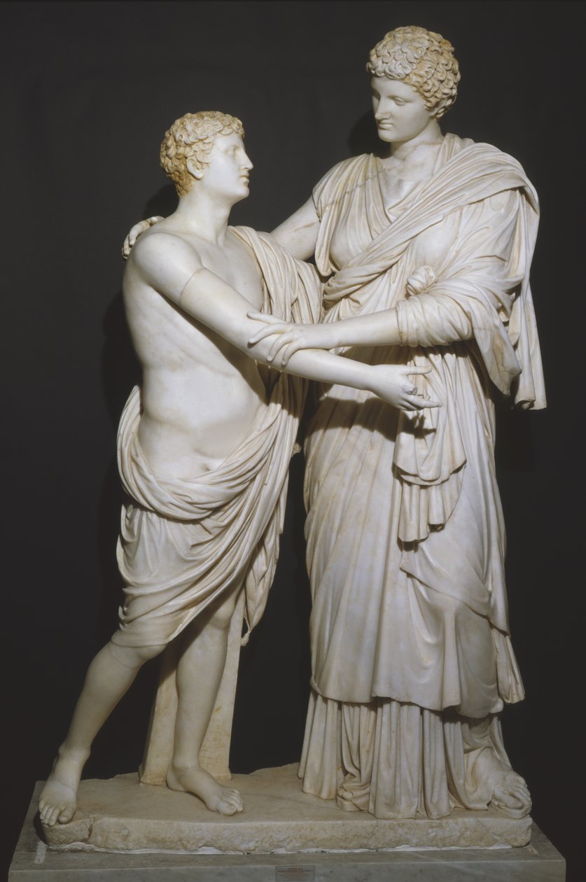 Orestes og Electra (marmor) av Roman