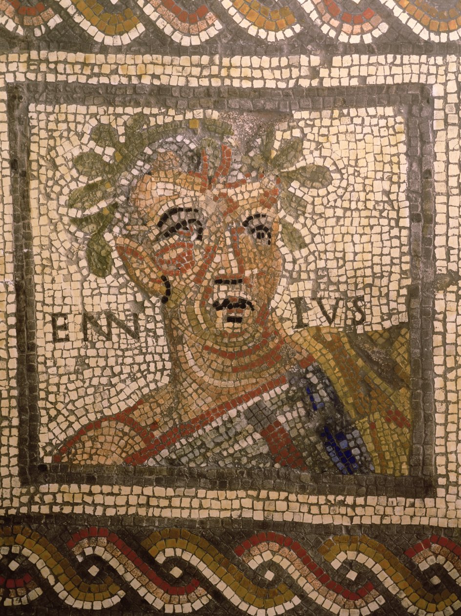 Portrett av Quintus Ennius (239–169 f.Kr.) (mosaikk) av Roman