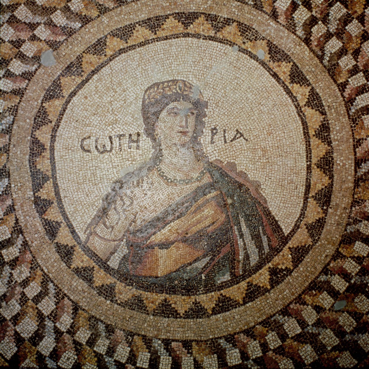 Portrett av en kvinne (mosaikk) av Roman