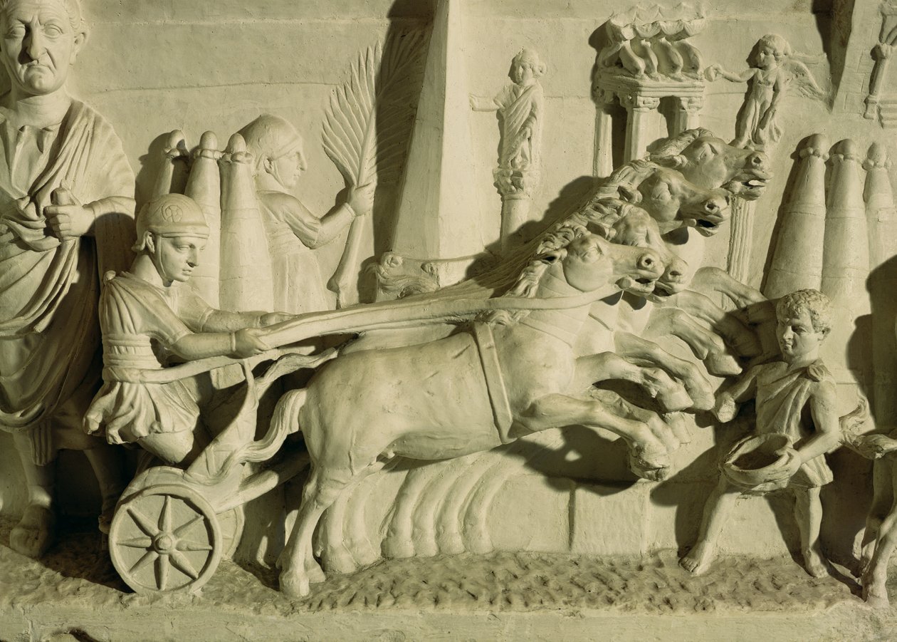Relieff som viser et vognløp av Roman