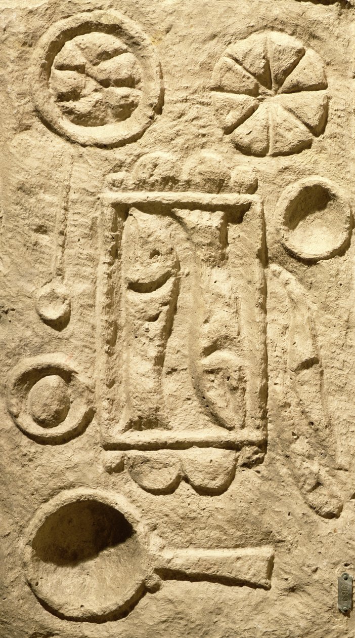 Relieff som viser et dekket bord, fra Timgad, Algerie av Roman