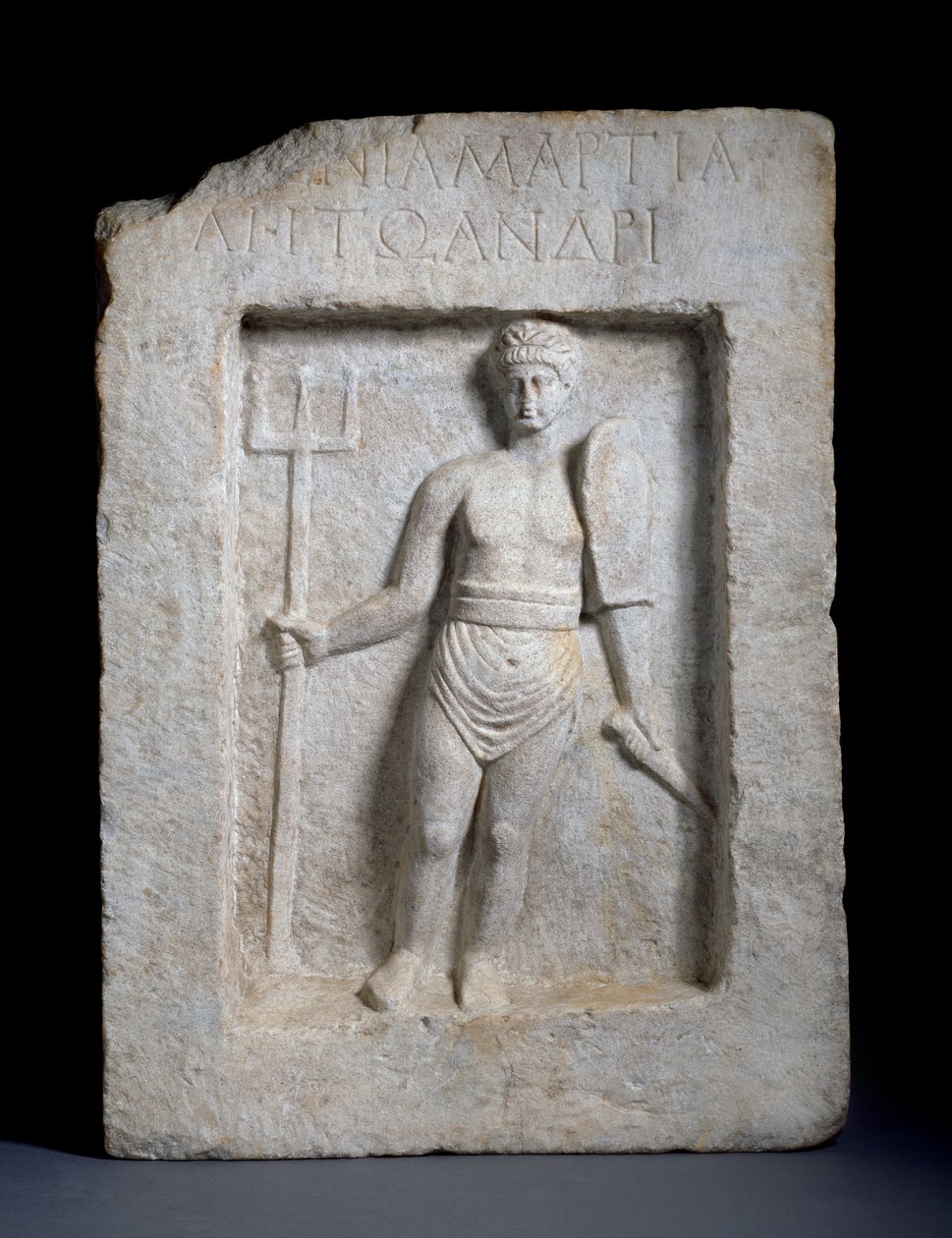 Relieff av en gladiator fra Smyrna (marmor) av Roman