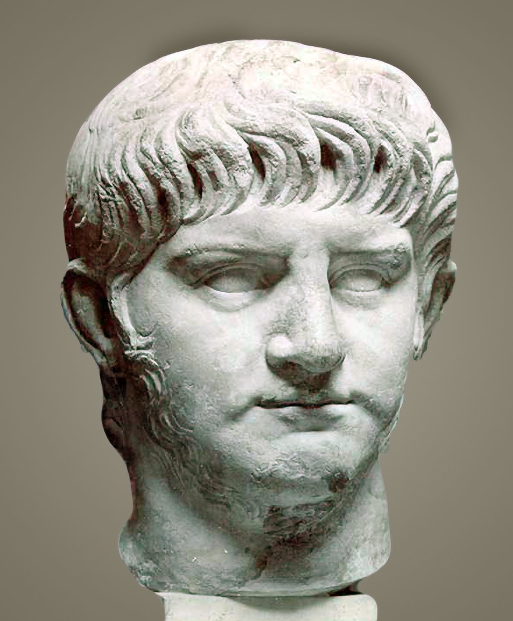 Romersk keiser Nero, 50 e.Kr. (marmor) av Roman
