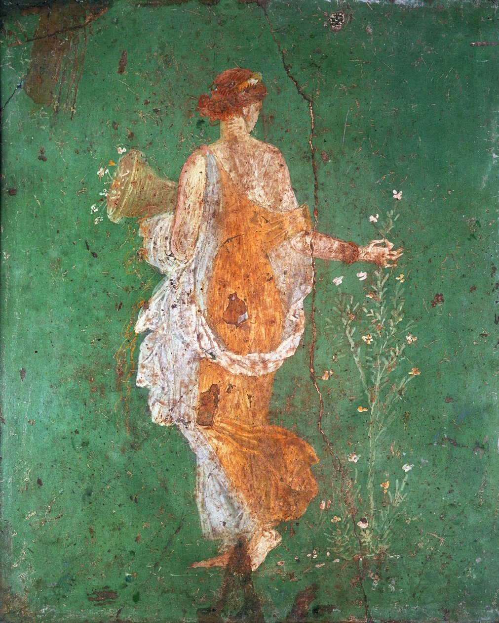Vår, jomfru som samler blomster, fra villaen Varano i Stabiae, ca. 15 f.Kr.-60 e.Kr. av Roman