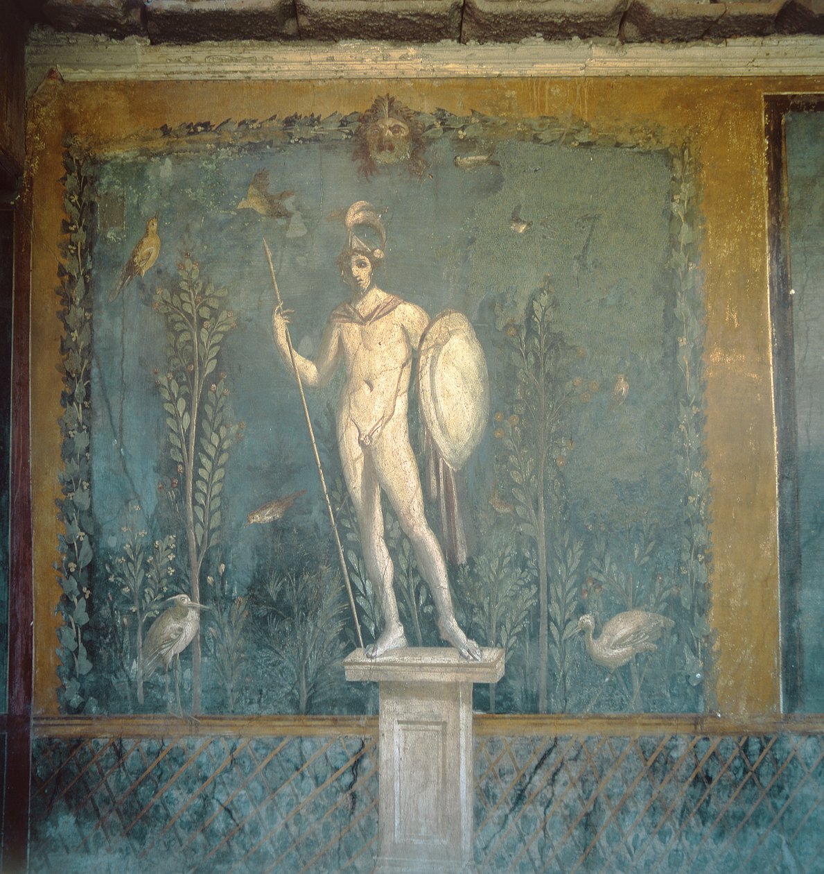 Statue av en naken soldat av Roman