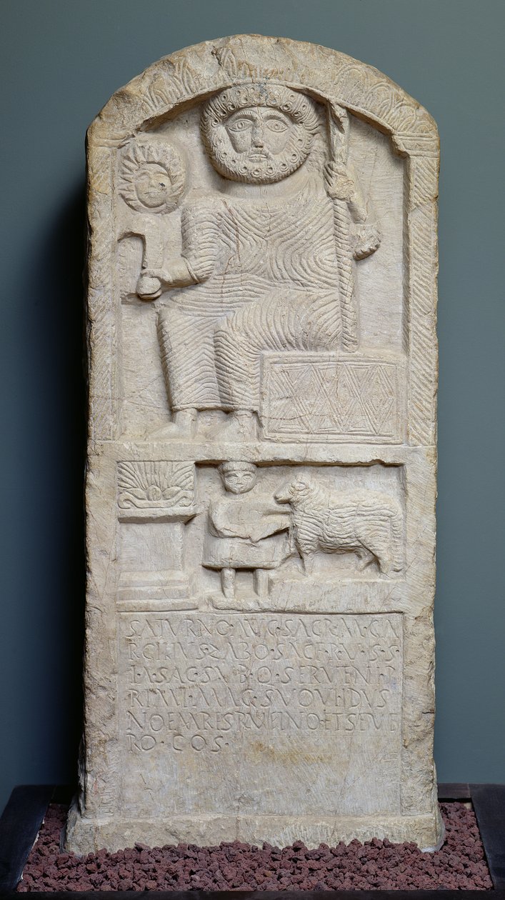 Stele dedikert til Saturn, fra El-Ayaida, 323 e.Kr av Roman