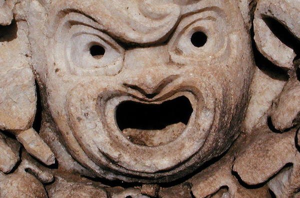 Tragisk maske, fra teatret av Roman