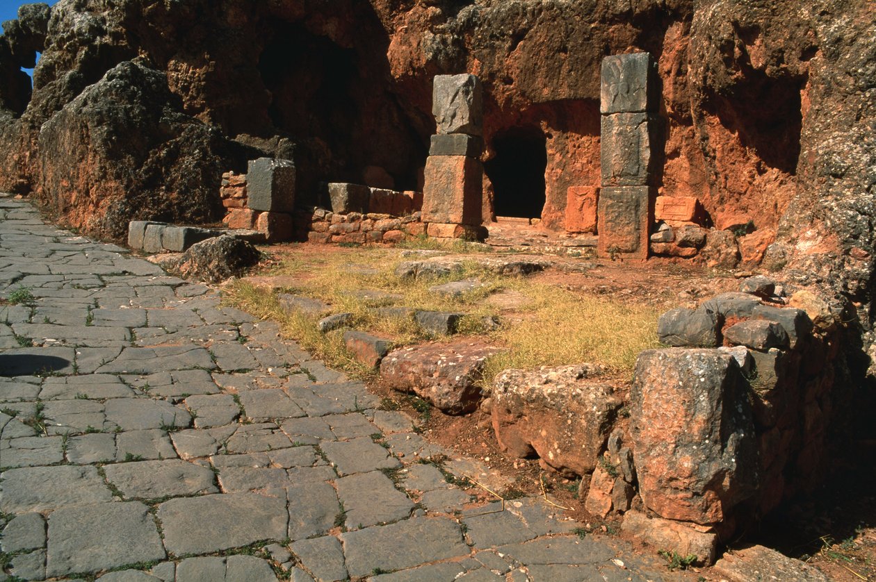Utsikt over cardoen og Mithras-tempelet av Roman