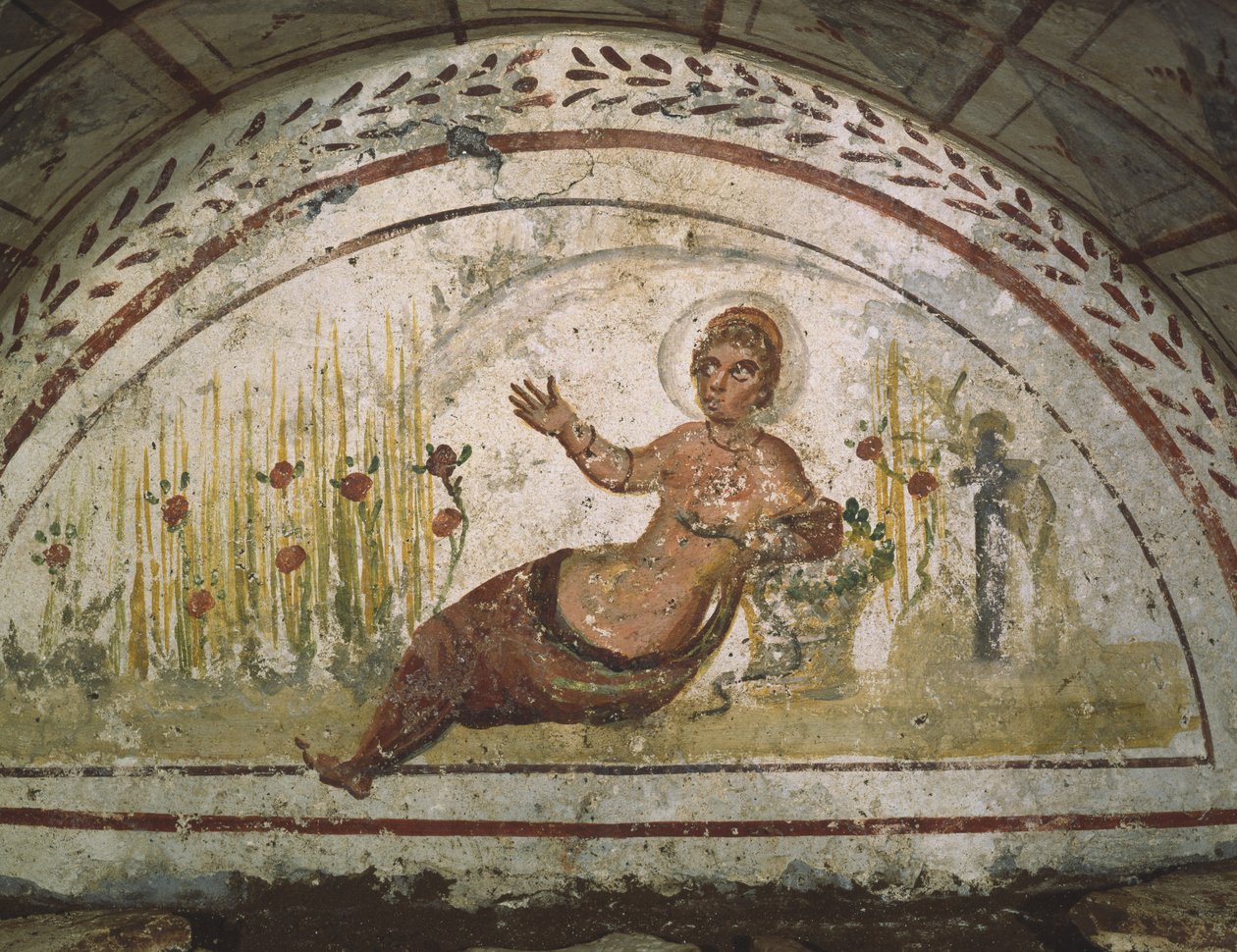 Veggmaleri fra katakombene i Via Latina, Roma av Roman