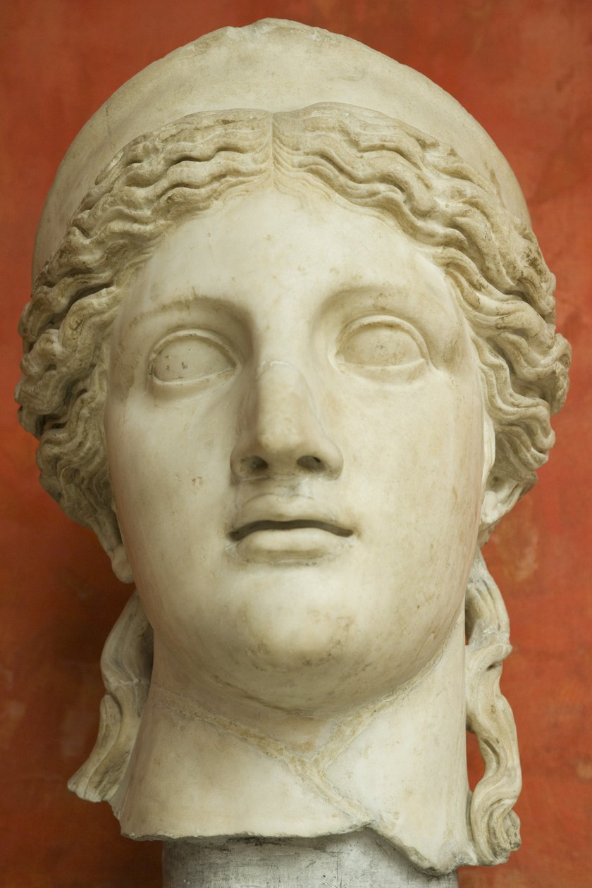Kvinne med diadem, romersk keiserperiode (30 f.Kr.-500 e.Kr.) (marmor) av Roman