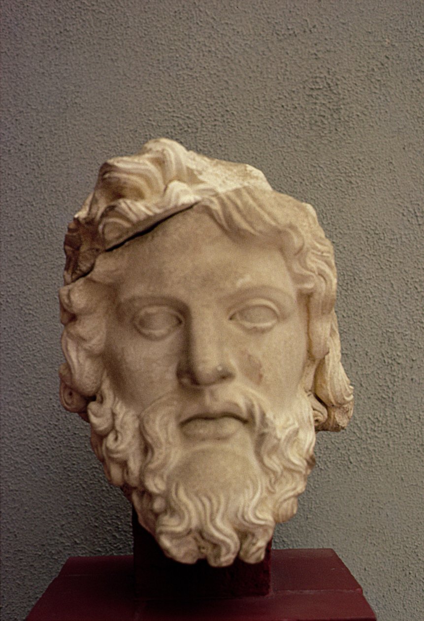 Zevs, 69-96 e.Kr. (marmor) av Roman