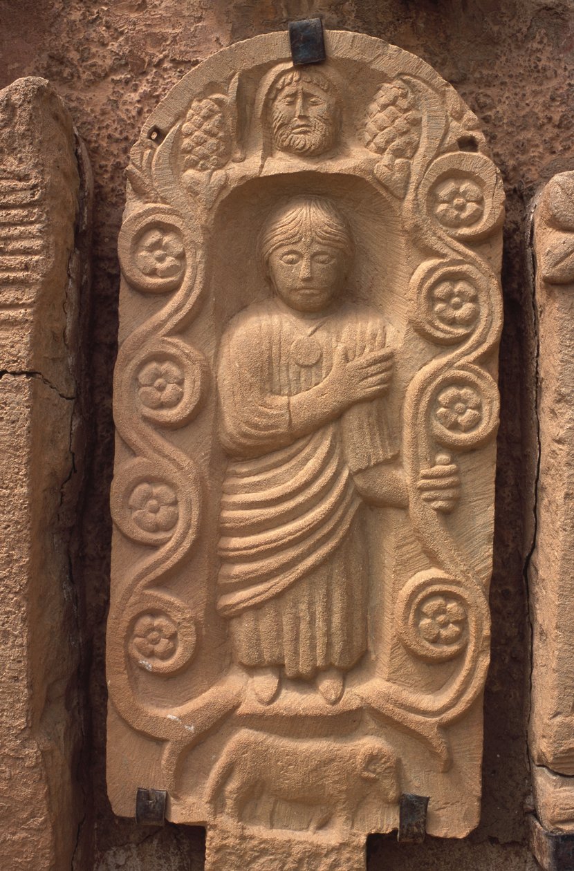 Stela med en menneskeskikkelse av Roman Imperial Period