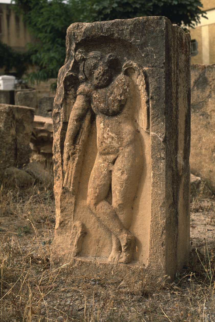 Stela med en bevinget figur av Roman Imperial Period