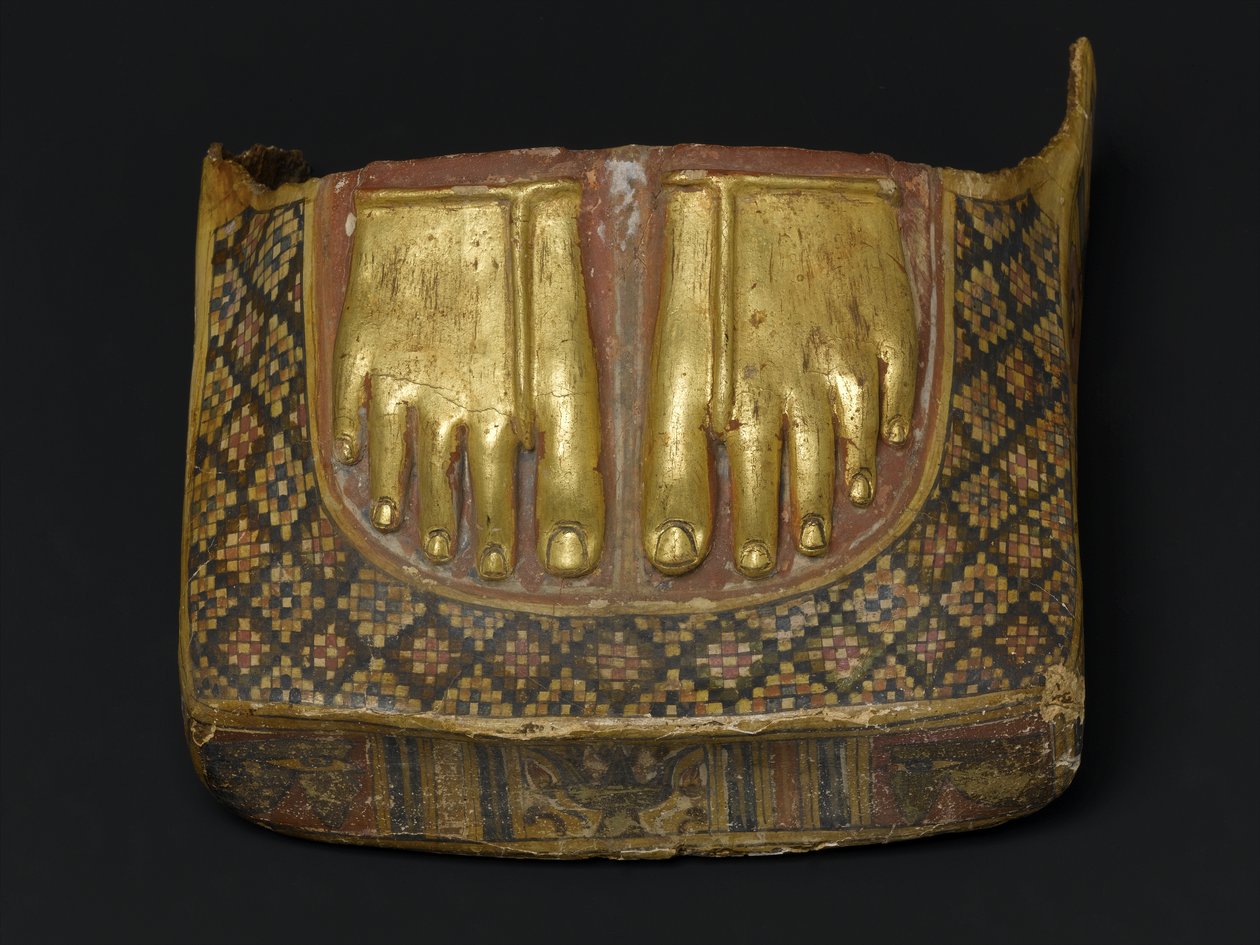 Fotkasse av en mumie (forgylt og malt kartong) av Roman Period Egyptian