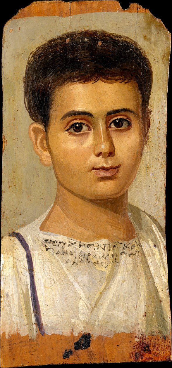 Portrett av guttegodset, 100-150 e.Kr av Roman Period Egyptian