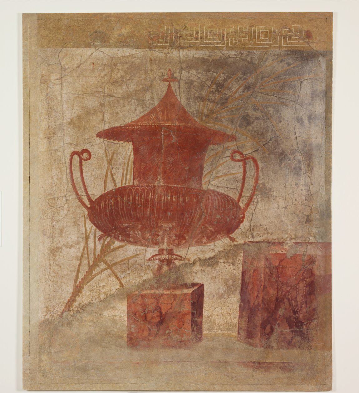 Veggmalerifragment fra peristylen til en villa ved Boscoreale, ca. 50–40 f.Kr. av Roman Republican Period
