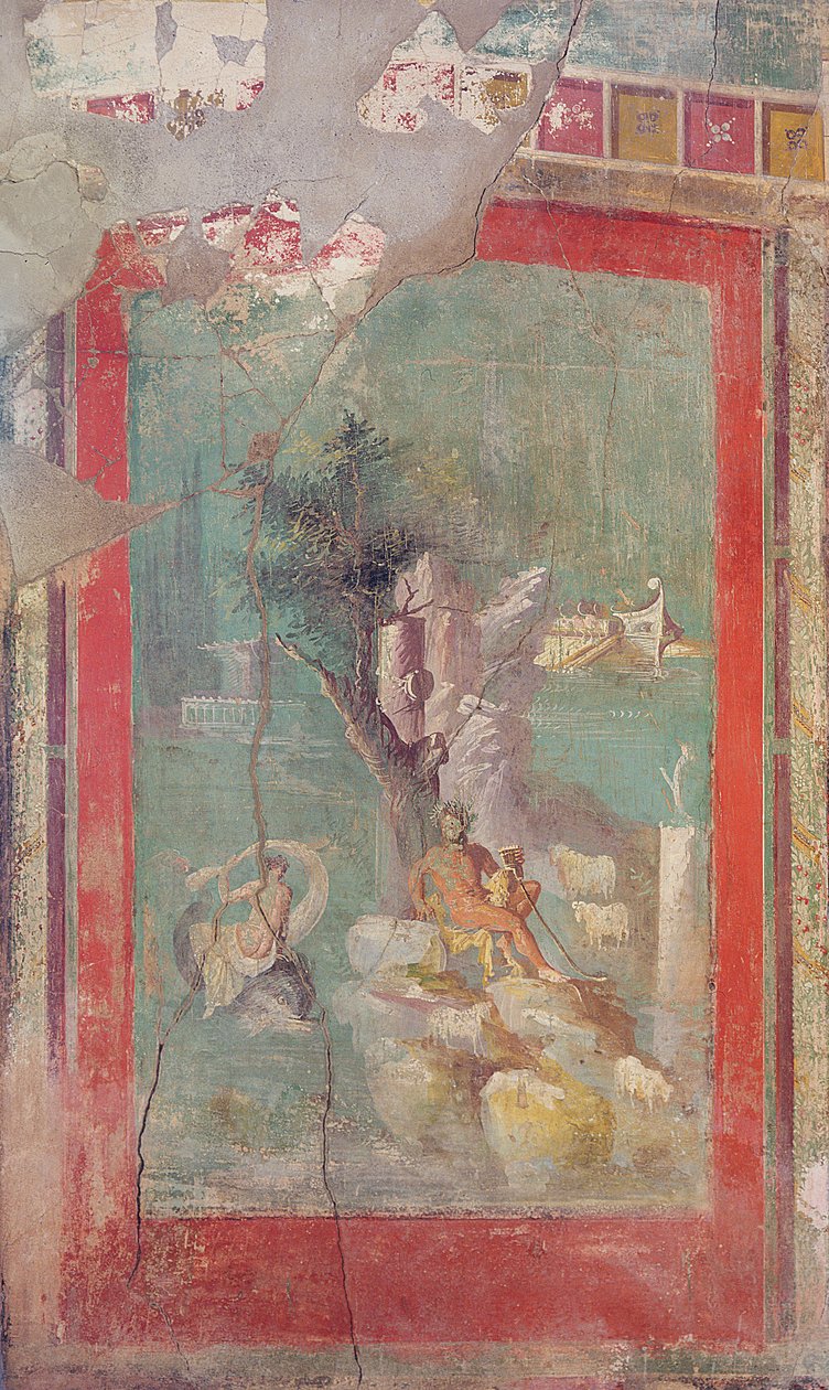 Detalj av Galatea og Polyfemus, fra prestens Amandus hus, ca. 15 f.Kr.-50 e.Kr. av Roman Roman