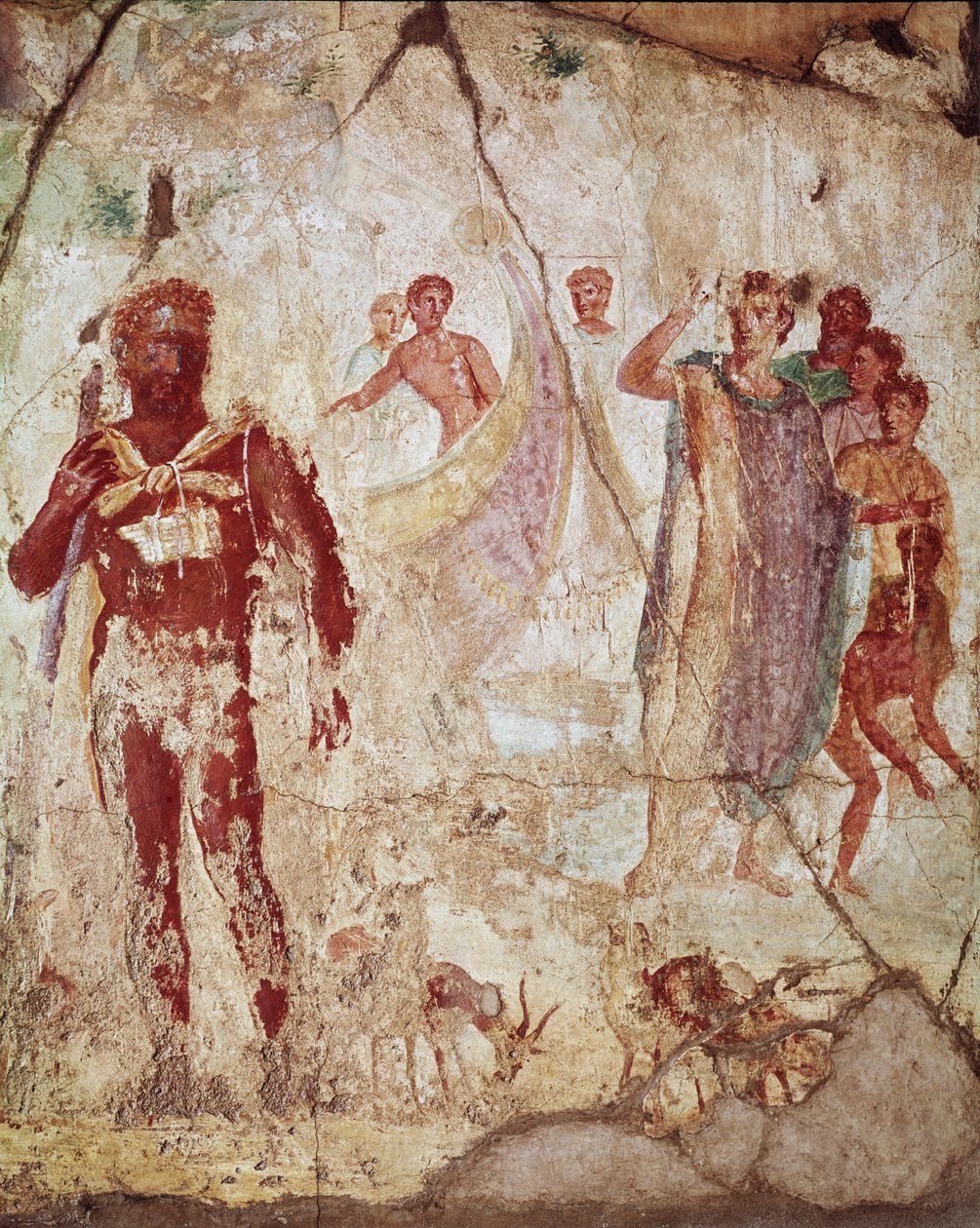 Polyfemus og Aeneas, Pompeii, 1. århundre f.Kr. - 1. århundre e.Kr av Roman Roman