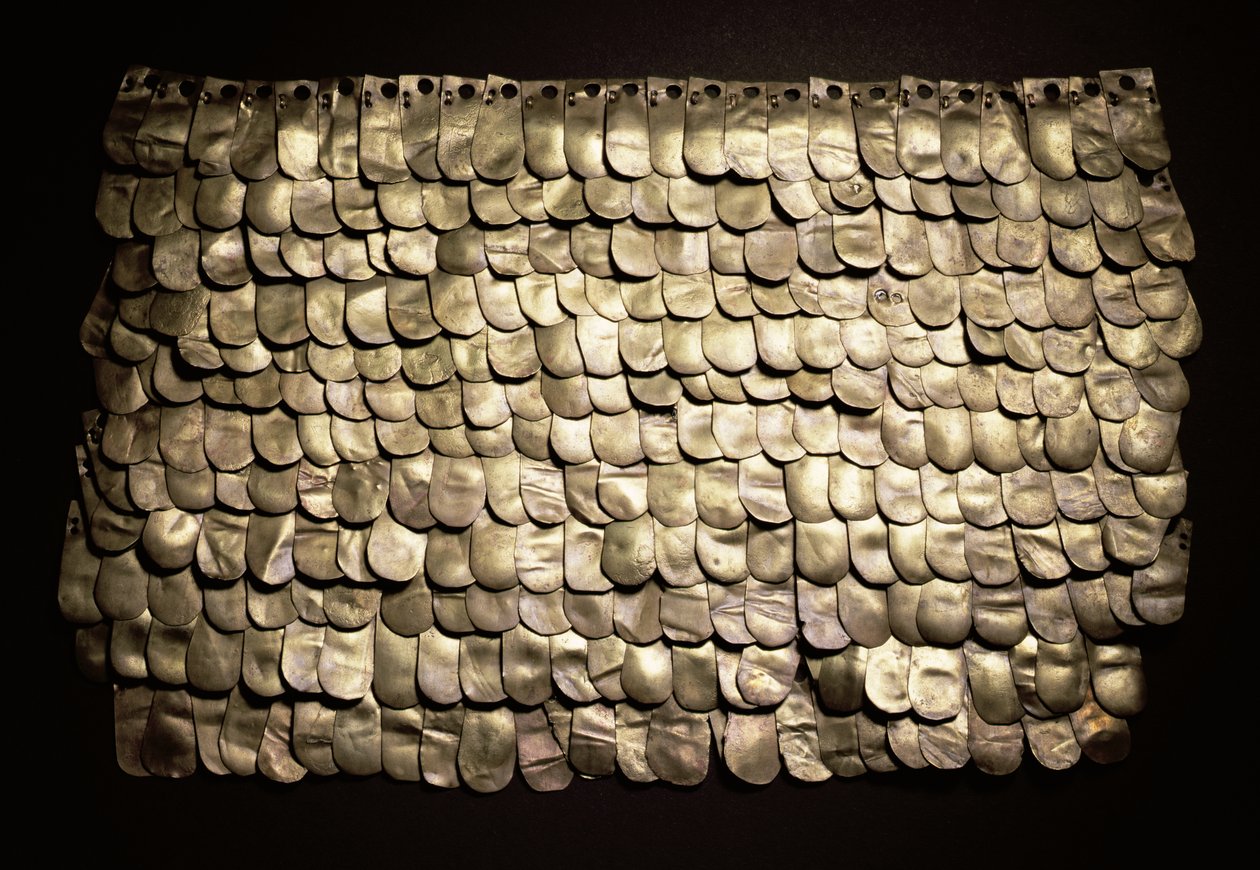 Skala-panser, fra det romerske stedet i Newstead, Melrose (kobberlegering) av Roman Roman