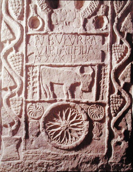 Stela av Buturra, datter av Viriathus (180-139 f.Kr.) sjef for de spanske lusitanerne av Roman Roman