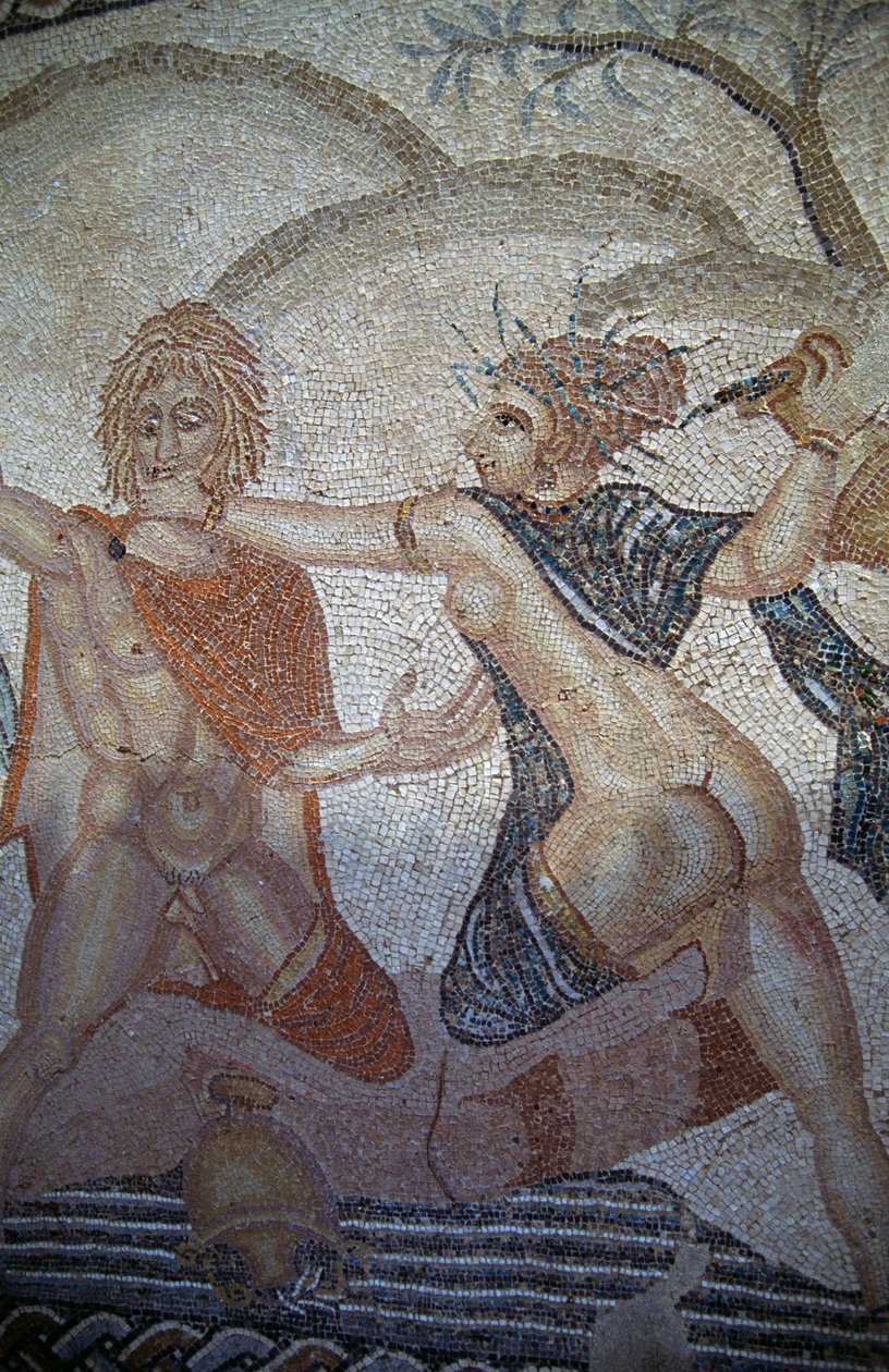 Bortføring av hylas av nymfer, mosaikk i House of Venus i den romerske byen Volubilis (UNESCOs verdensarvliste). av Roman