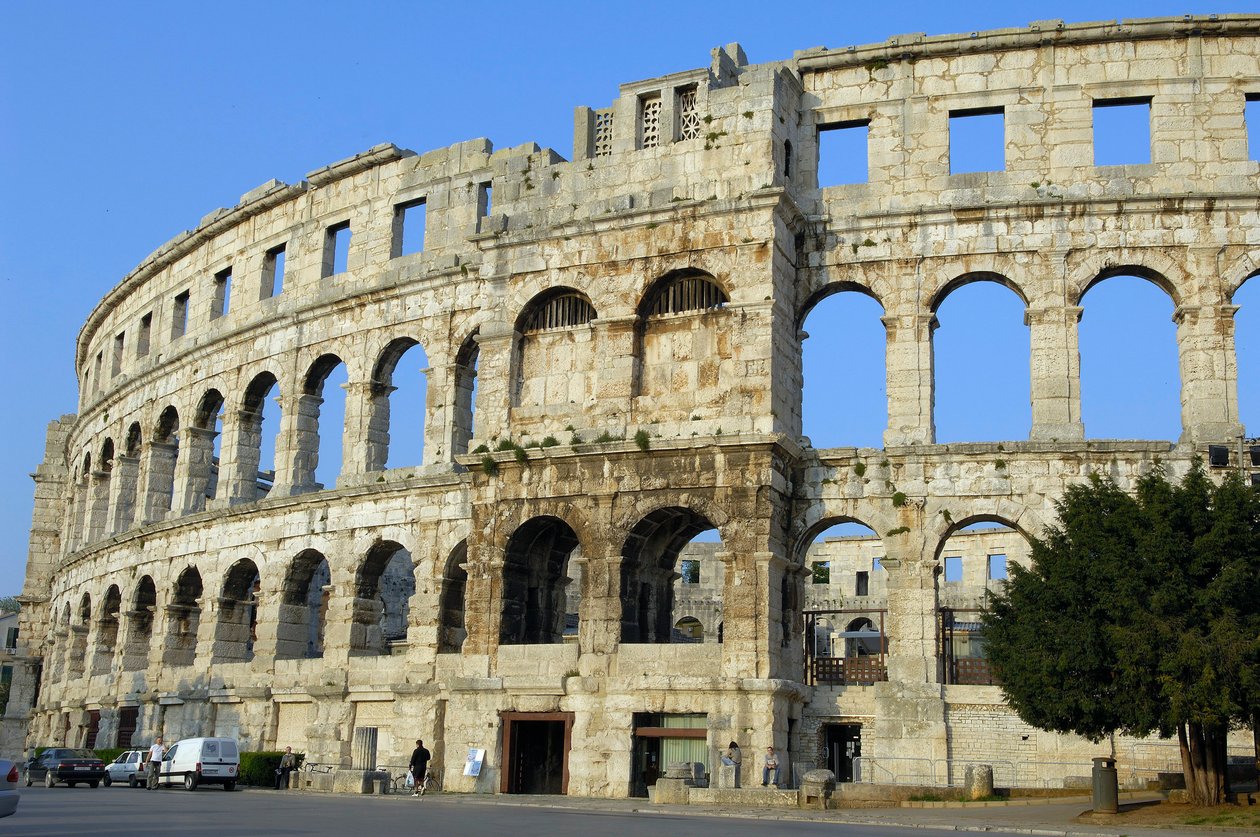 Amfiteateret i Pula, Kroatia av Roman