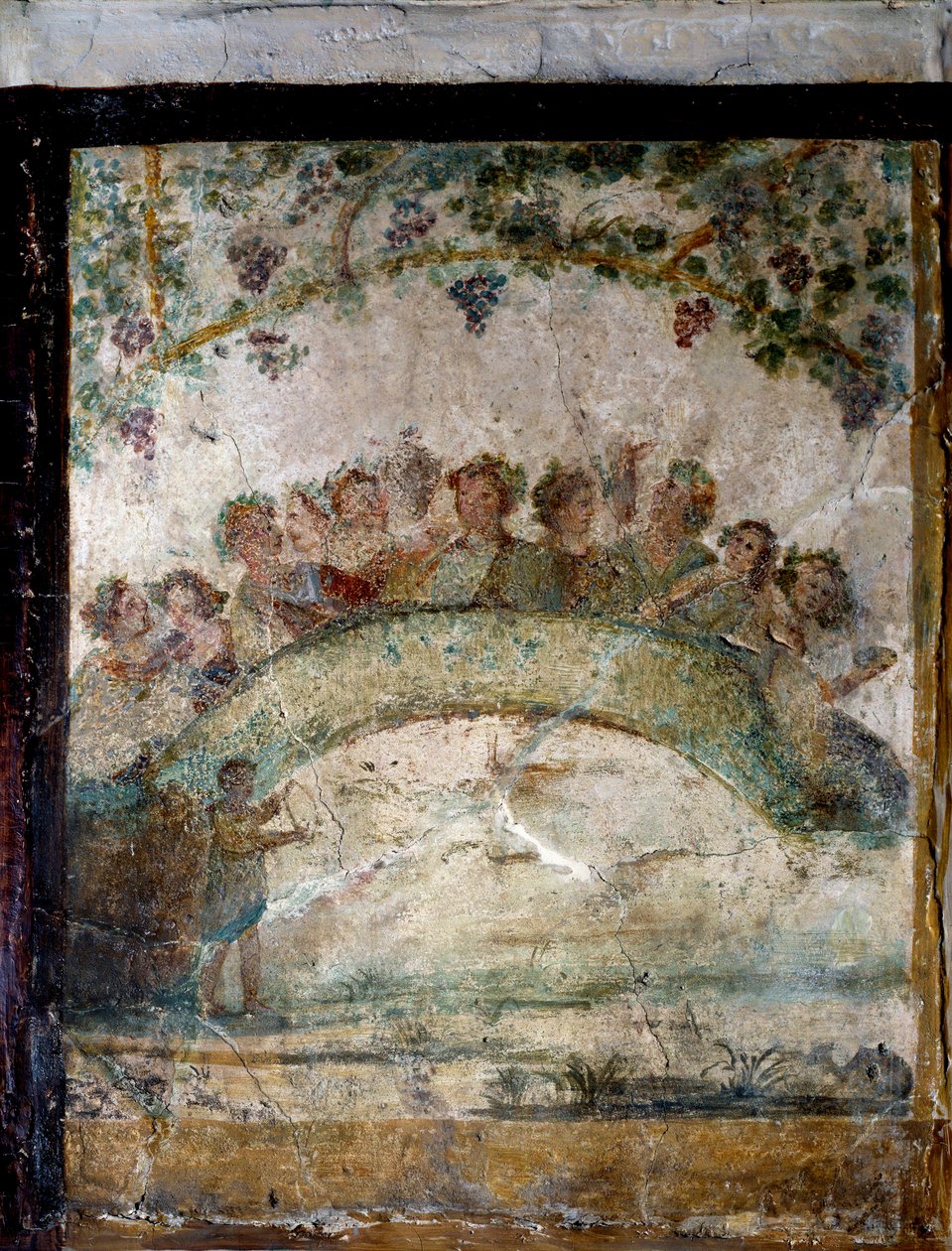 Det gamle Romas kunst: skjemmer bort og åndsvinger. freske fra det 1. århundre e.Kr. Paris, Musée du Louvre av Roman