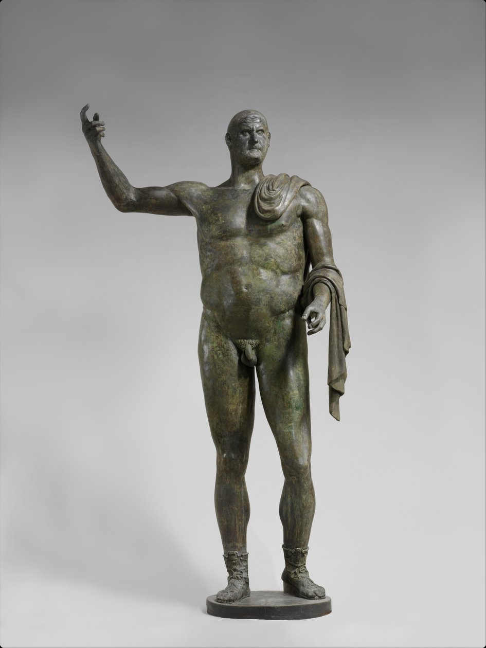 Bronsestatue av keiseren Trebonianus Gallus, 251–253 e.Kr. (bronse) av Roman