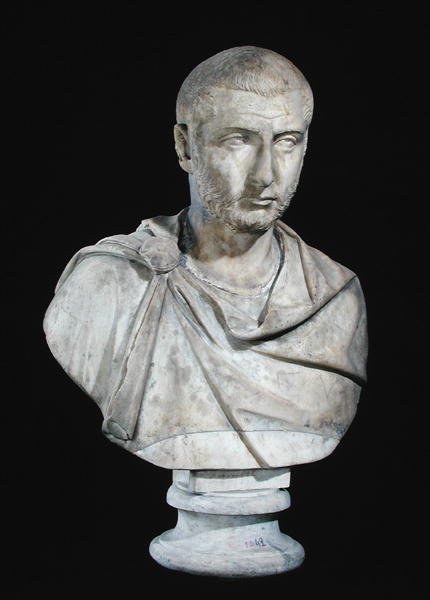 Byste av keiser Gallineus (ca. 213-268) (marmor) av Roman