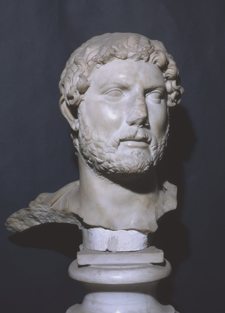 Byste av keiser Hadrian (marmor) av Roman