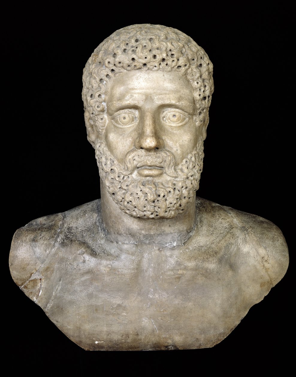 Byste av Hercules (marmor) av Roman