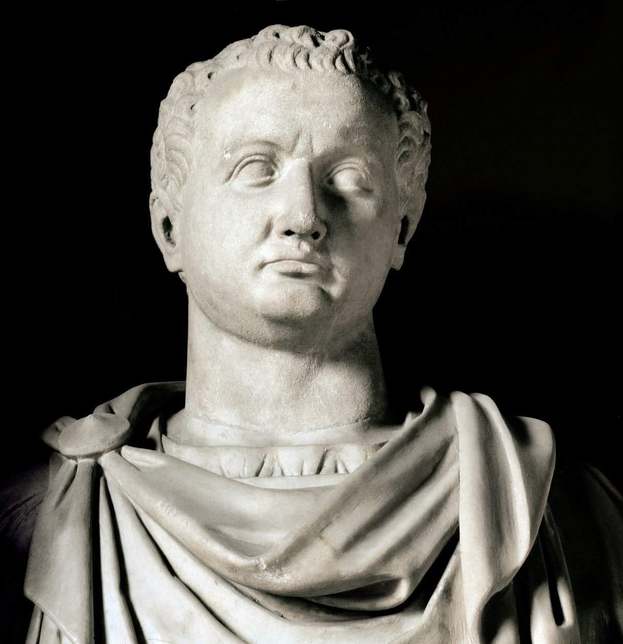 Byste av Vespasianus (Titus Flavius Vespasianus) (9-79 e.Kr.) Romersk keiser Roma, musei capitolini - Byste av keiser Flavius Vespasianus (9-79 e.Kr.) - Marmorskulptur, romersk sivilisasjon - Museo Capitolino Roma av Roman