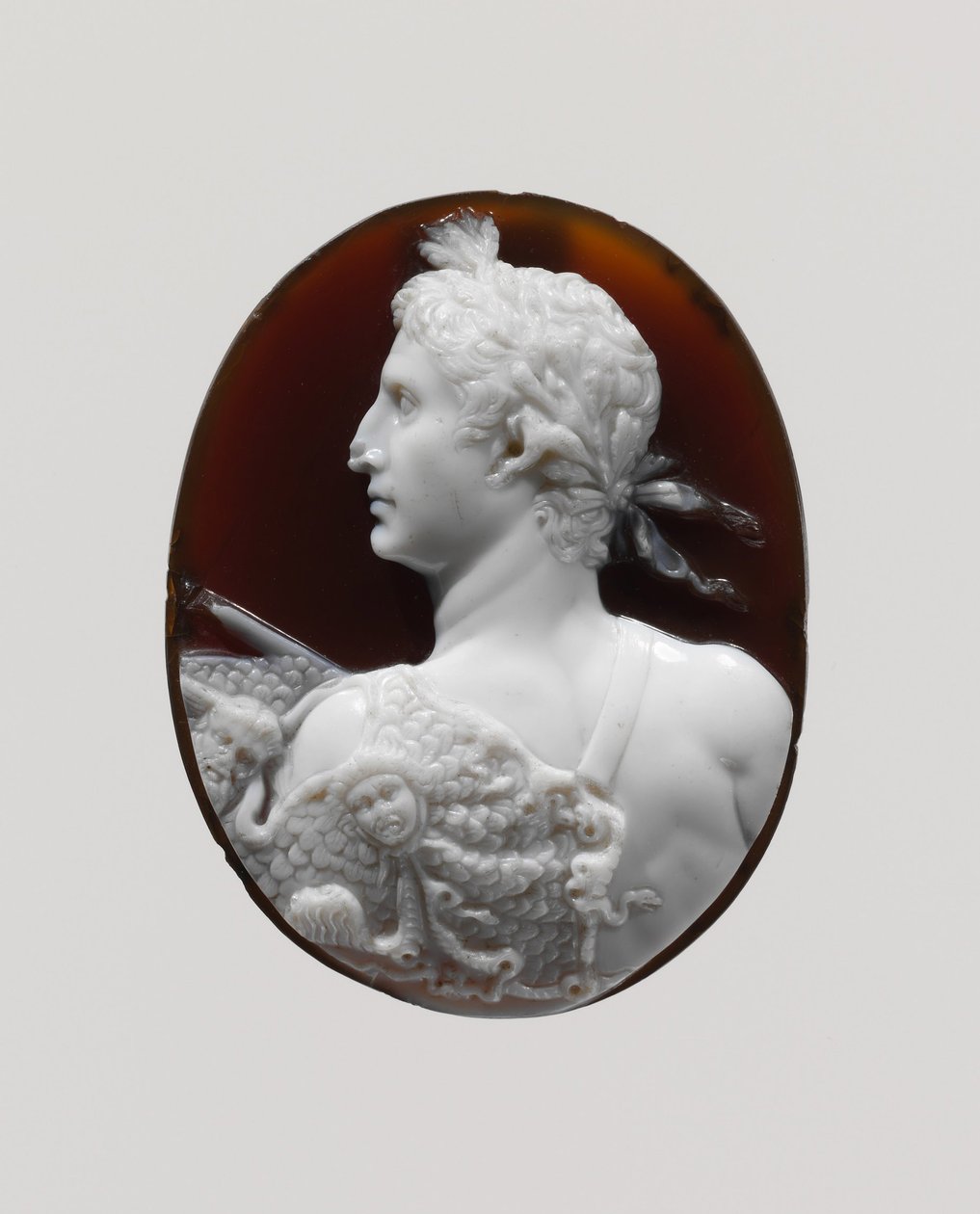 Cameo-portrett av keiser Augustus, ca. 41–54 e.Kr. (sardonyx) av Roman