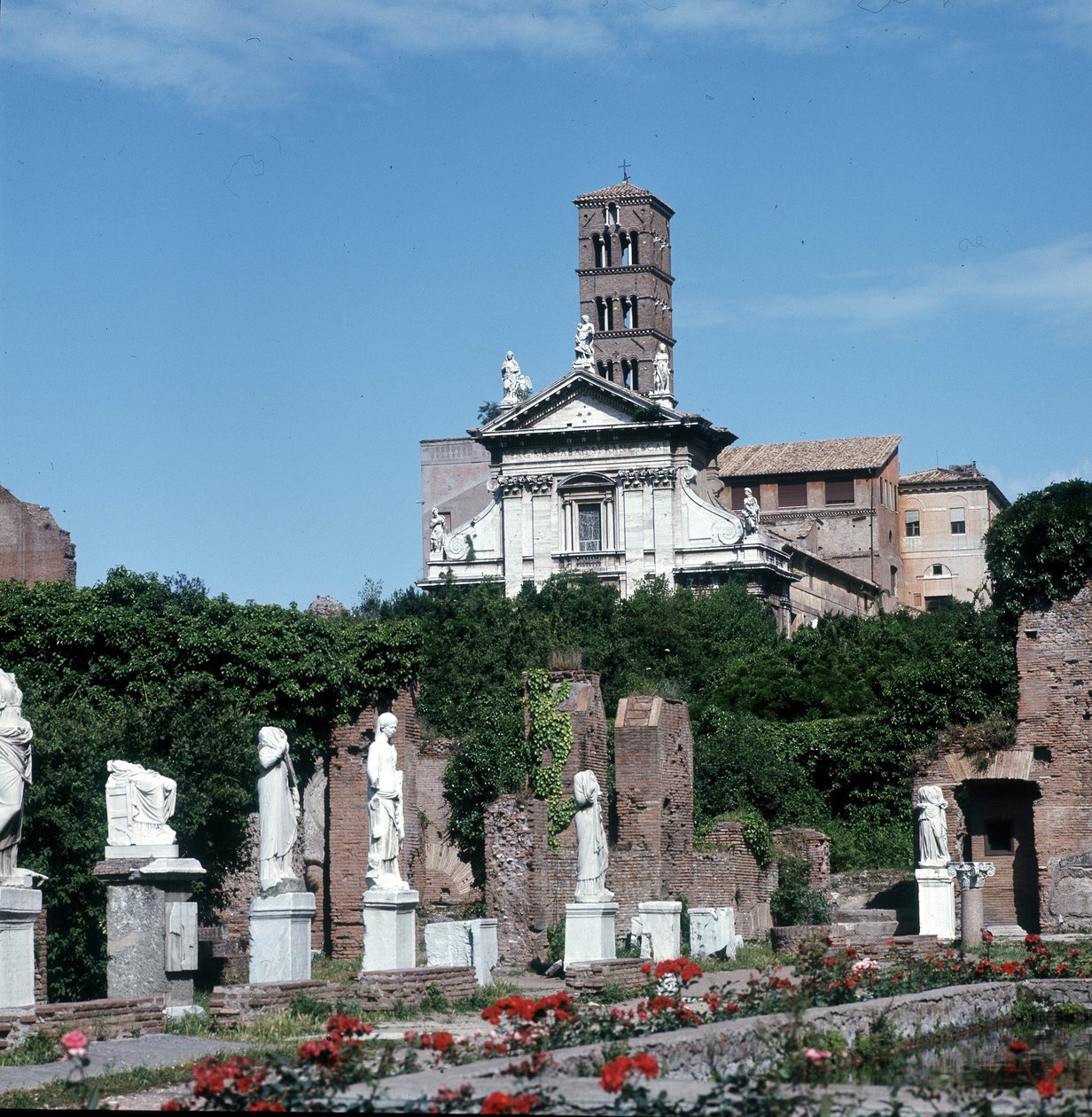 House of the Vestals (Foyer des vestales), Forum Romanum, Roma, Italia. av Roman