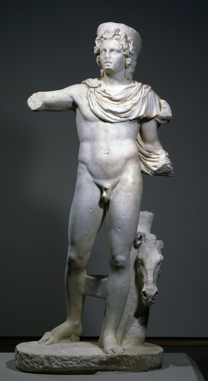 Himmelsk gud eller helt, sent 2. eller tidlig 3. e.Kr. (marmor) av Roman