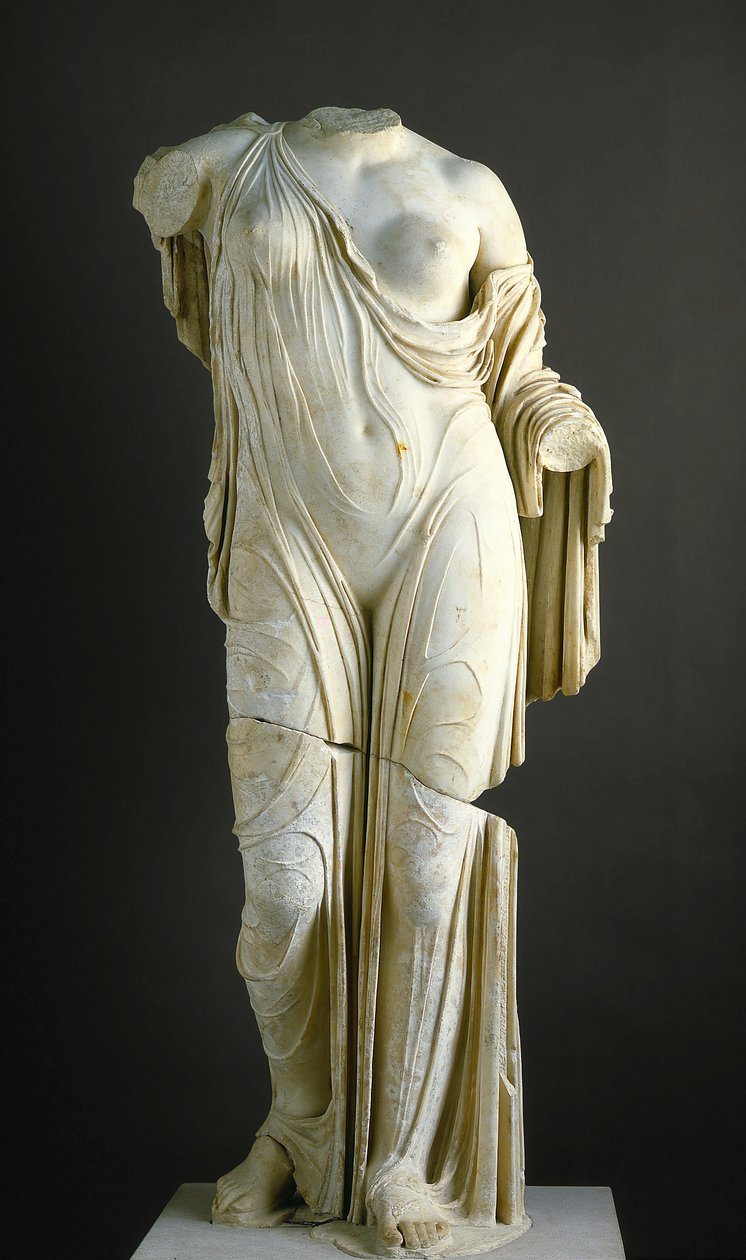 Kopi av Torso of Aphrodite, Venus Genetrix type (marmor) av Roman