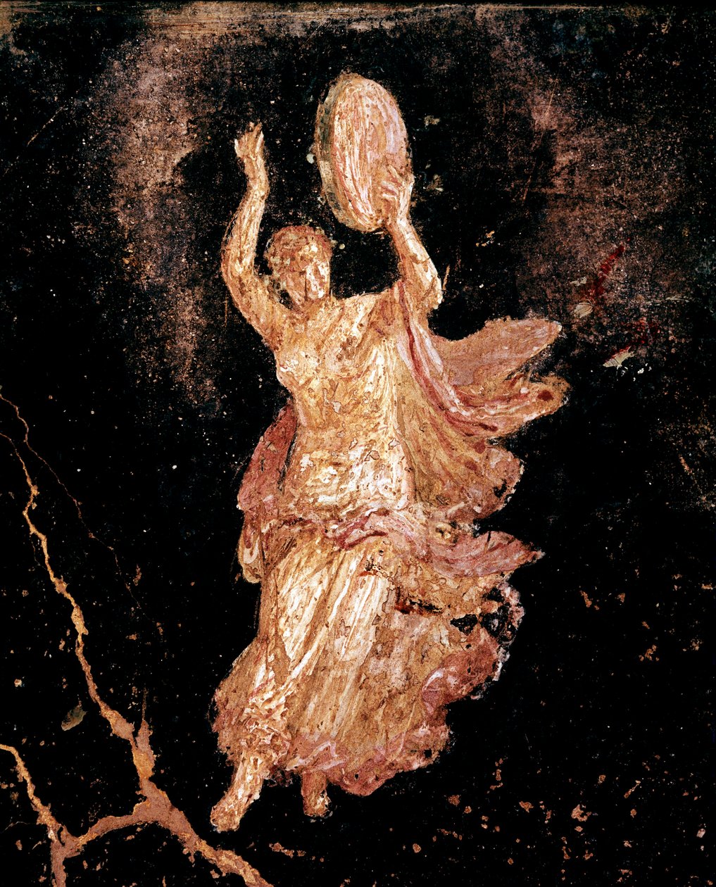 Danser med tamburin (fresco av Roman