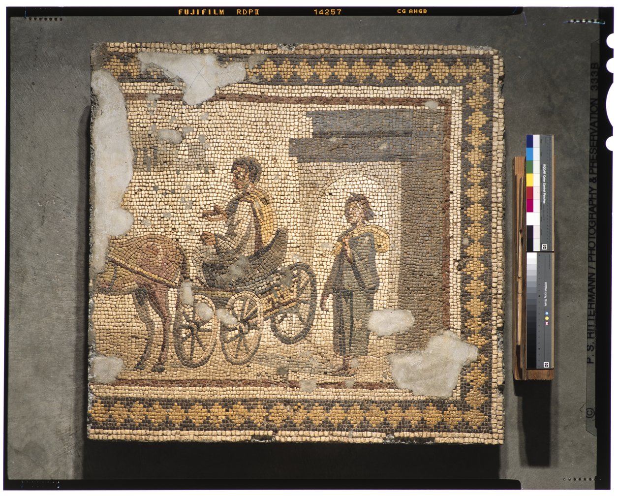 Avgang (fra The House of Menander), ca. 250 (marmor) av Roman