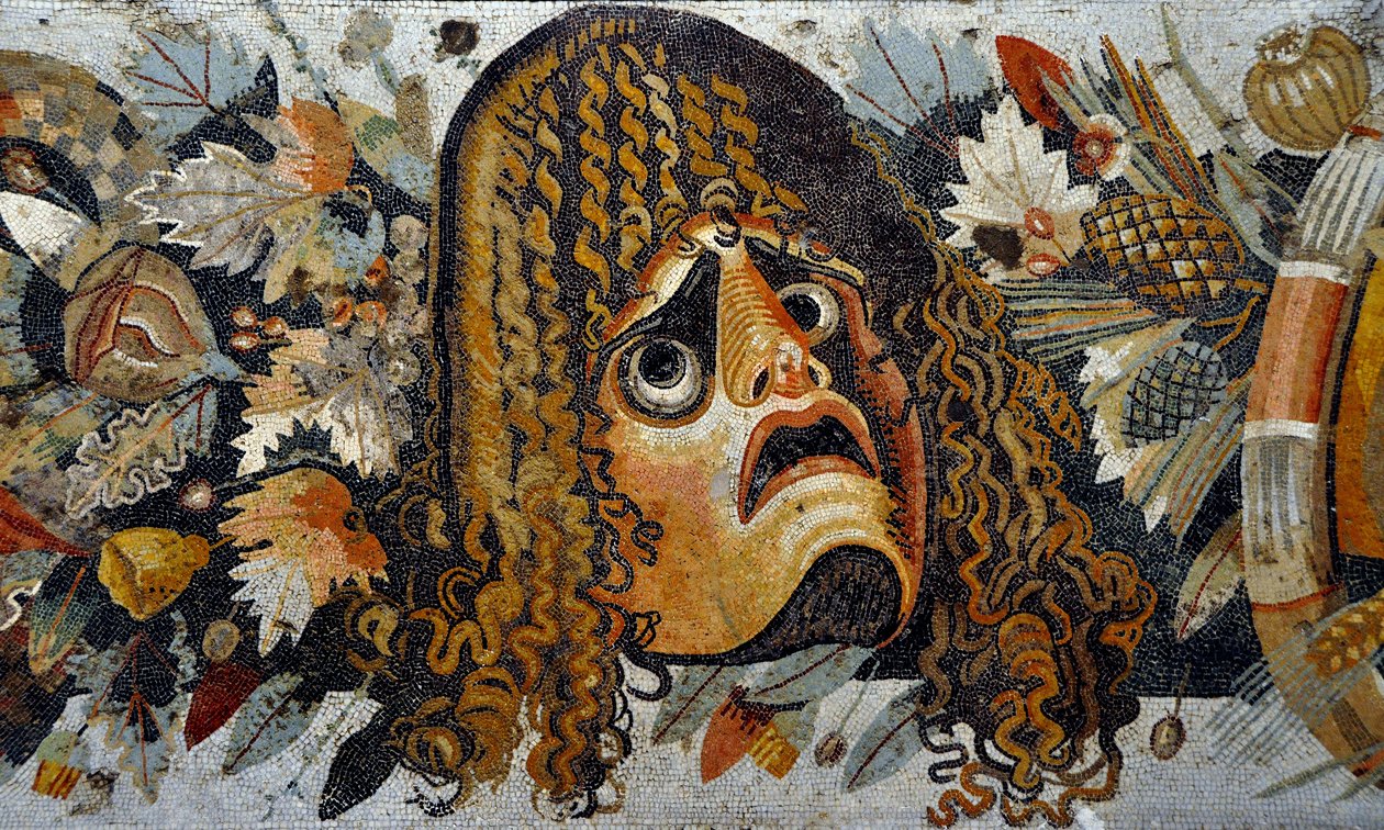 Detalj av en mosaikkfrise av Roman