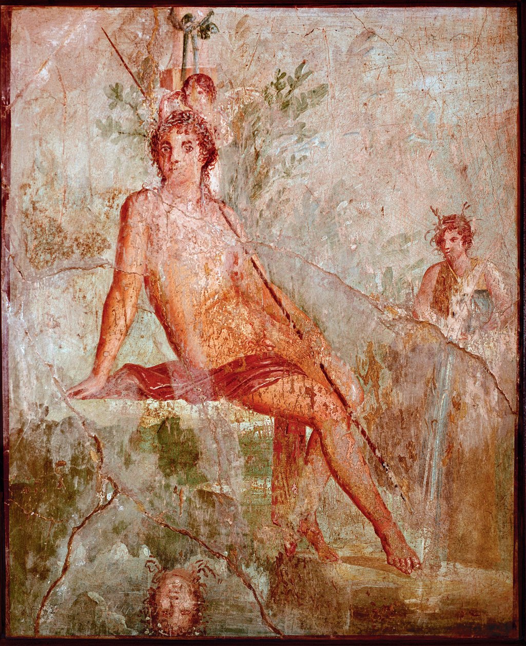 Eros og Narcissus ( freskomaleri av Roman