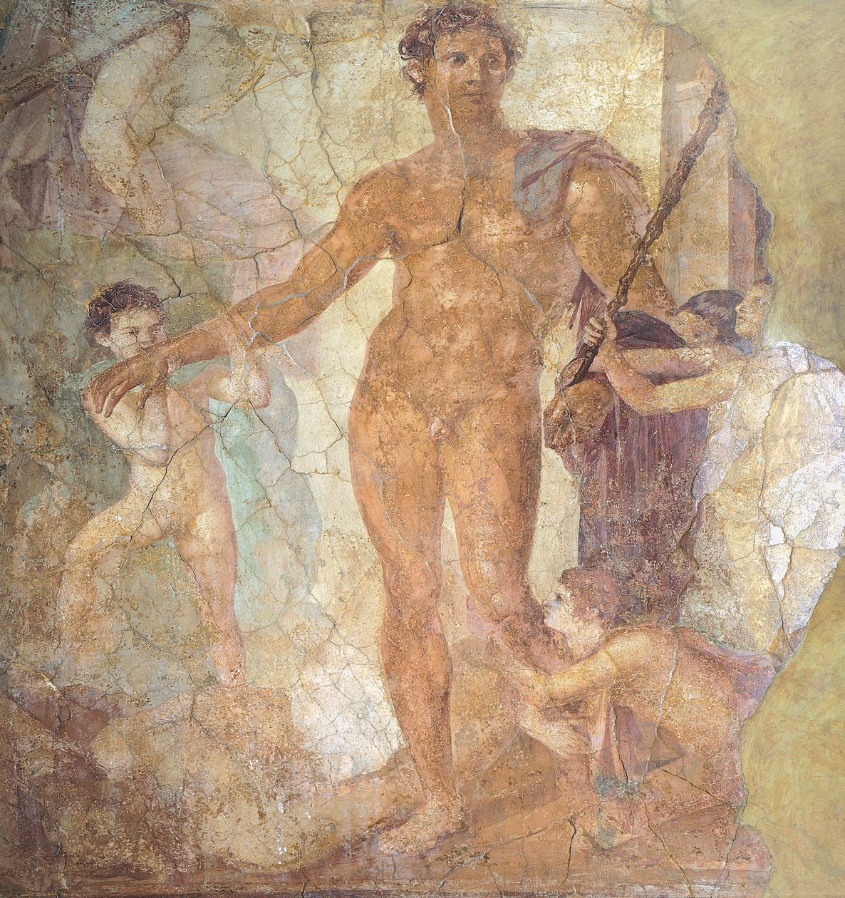 Freske som viser Theseus Liberator (fresko) av Roman