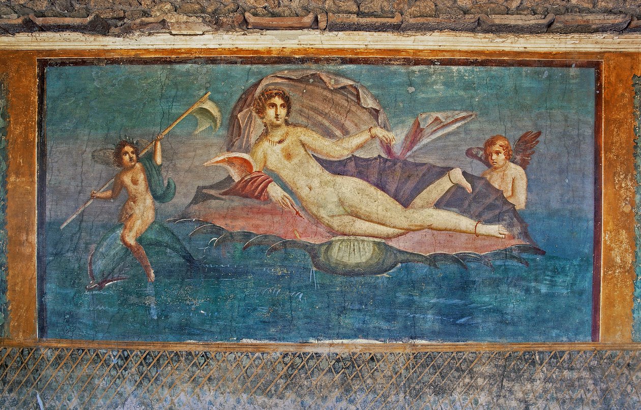 Freskomaleri som viser Venus, House of Venus in Shell, Pompeii (Unescos verdensarvliste av Roman