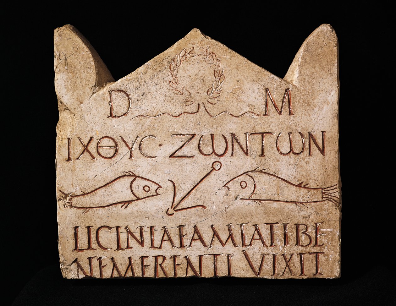 Begravelsesstele til Licinia Amias (marmor) av Roman