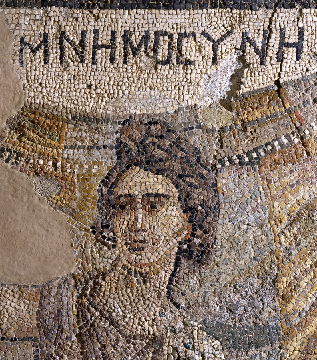 Begravelsessymposium, fra nekropolisen i Antiokia, sent på 400-tallet e.Kr. (mosaikk) (detalj av 242530) av Roman