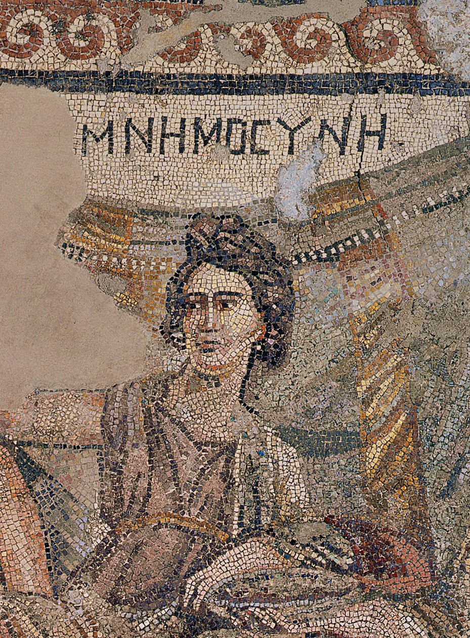 Begravelsessymposium, fra nekropolisen i Antiokia, sent på 4. århundre e.Kr. (mosaikk) (detalj av 242530) av Roman