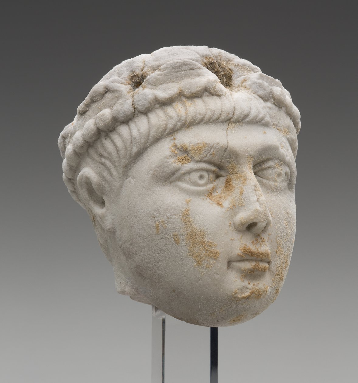 Leder for keiser Honorius som barn, sent på 400-tallet e.Kr. (marmor) av Roman