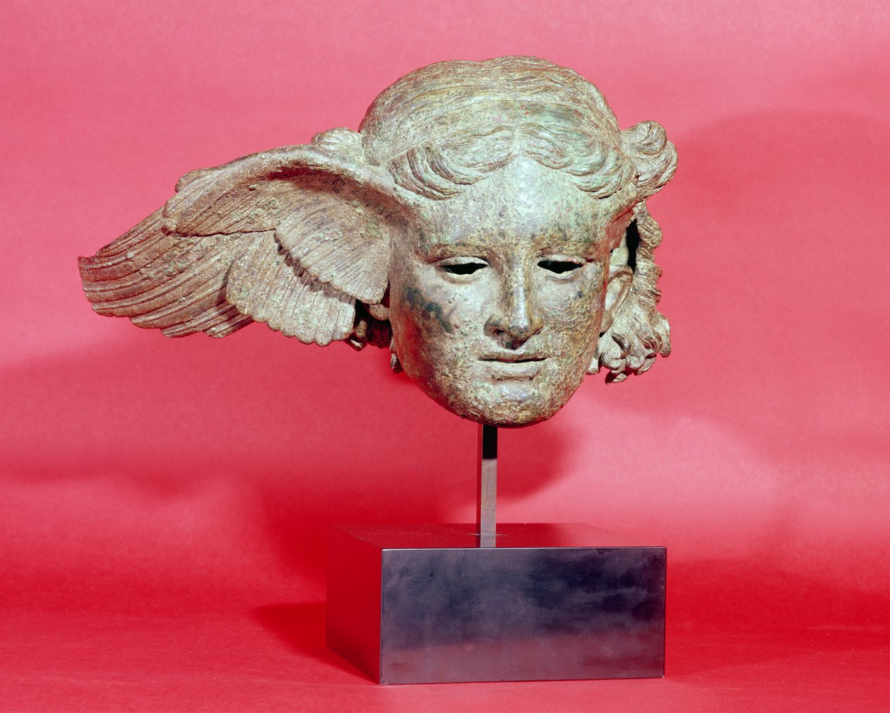Head of Hypnos, eller Sleep, kopi av en hellenistisk original, 1.-2. århundre e.Kr. (bronse) av Roman