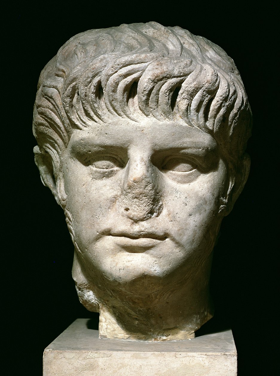 Leder av Nero (37–68 e.Kr.) (marmor) av Roman