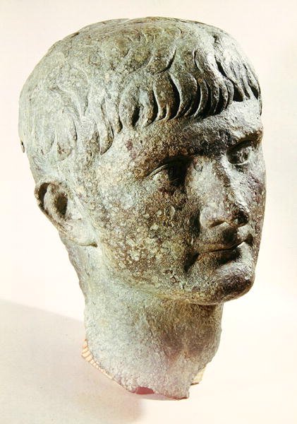 Leder av Tiberius (42 f.Kr.-37 e.Kr.) (bronse) av Roman