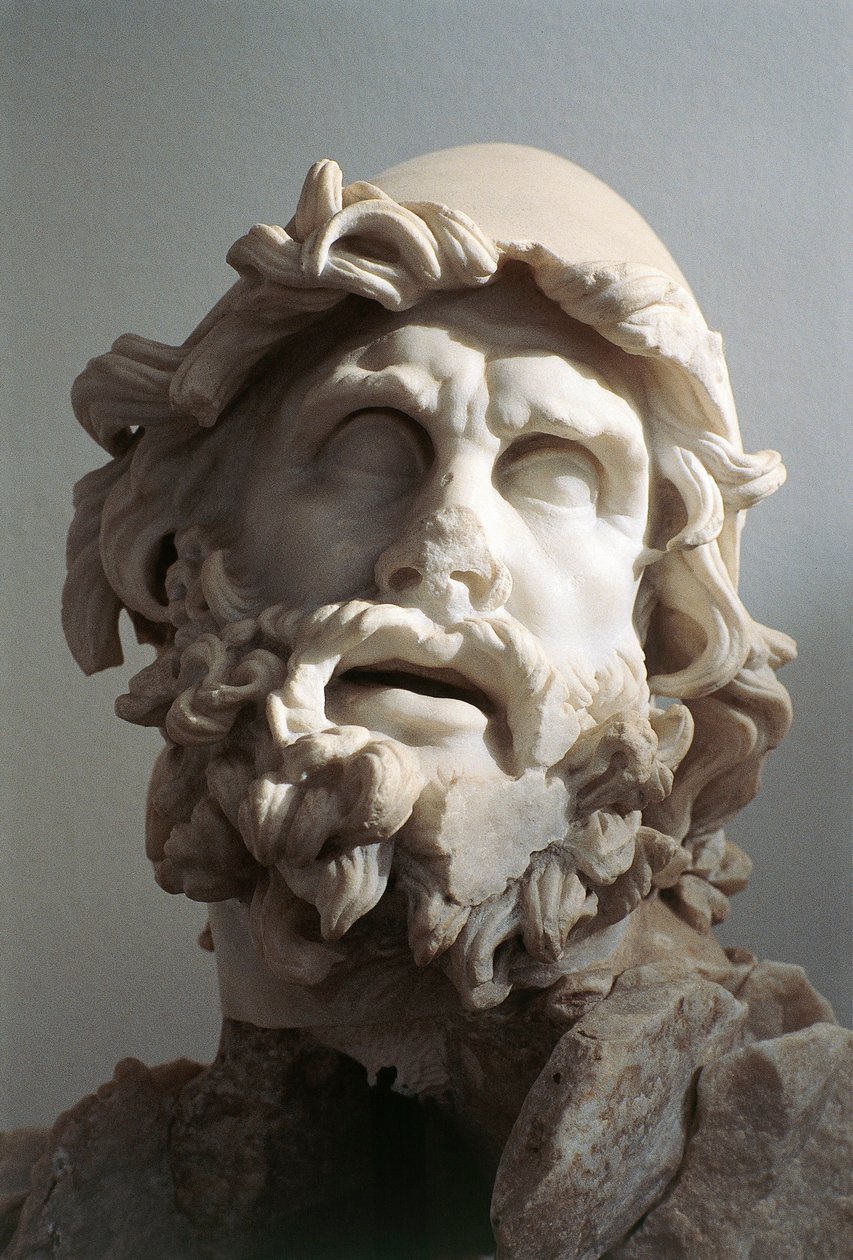 Leder for Ulysses (Odysseus), romersk kopi etter en hellenistisk skulptur av Rhodian-skolen, sannsynligvis fra blendingen av Polyphemus statuargruppe, marmor av Roman